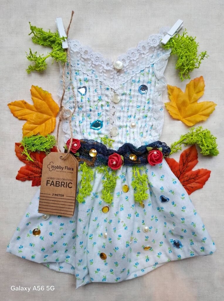 Yellow Plaid Roses Dress Wall Art - The Approved Dress - Handmade Fabric Collage