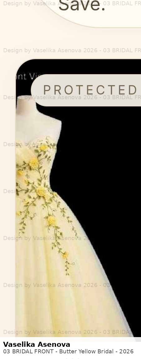 Vaselika Asenova - Bruidsjurk - Butter Yellow & Gold - Ball Gown - Design 2026 - VA-BB-003 - Afbeelding 3